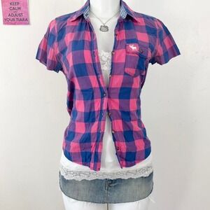 2000s abercrombie pink flannel